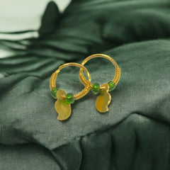 Golden Round Earrings for Laddu Gopal Ji – Lightweight & Suitable for All Sizes