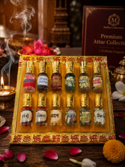 Premium Quality Pooja Attar Set of 12 | Natural Fragrance Collection