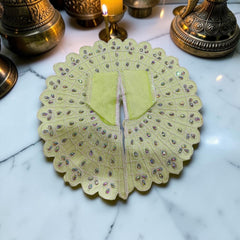 Simple Stone, Net & Thread Embroidery Laddu Gopal Ji Dress