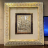 10 x 12 Inch Silver Shiv Parivar Decorated Frame – Wall Hanging