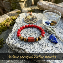 Vrishchik (Scorpio) Rashi Bracelet | Premium Natural Zodiac Gemstone Bracelet