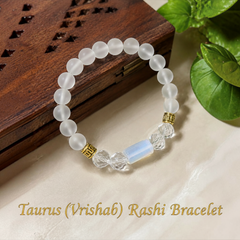 Premium Vrishabh (Taurus) Rashi Bracelet | Natural Lab Attested Gemstone Bracelet