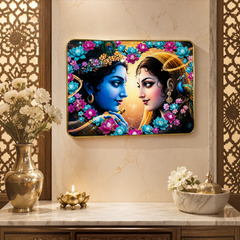 Radha Krishna Photo Frame – 10 × 12 Inch | Wall Hanging