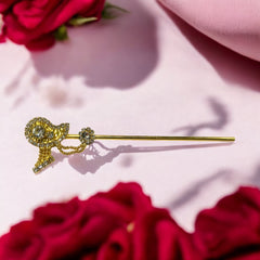 Designer Metal Flute with Jerkins for Laddu Gopal Ji – 4 Inch | Decorative Krishna Bansuri