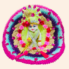 Light Green & Pink Border Designer Heavy Dress for Laddu Gopal Ji – Premium Collection