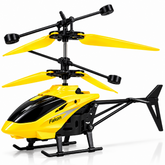 Remote Control Flying Helicopter Toy for Kids – Yellow RC Helicopter with Dual Rotors