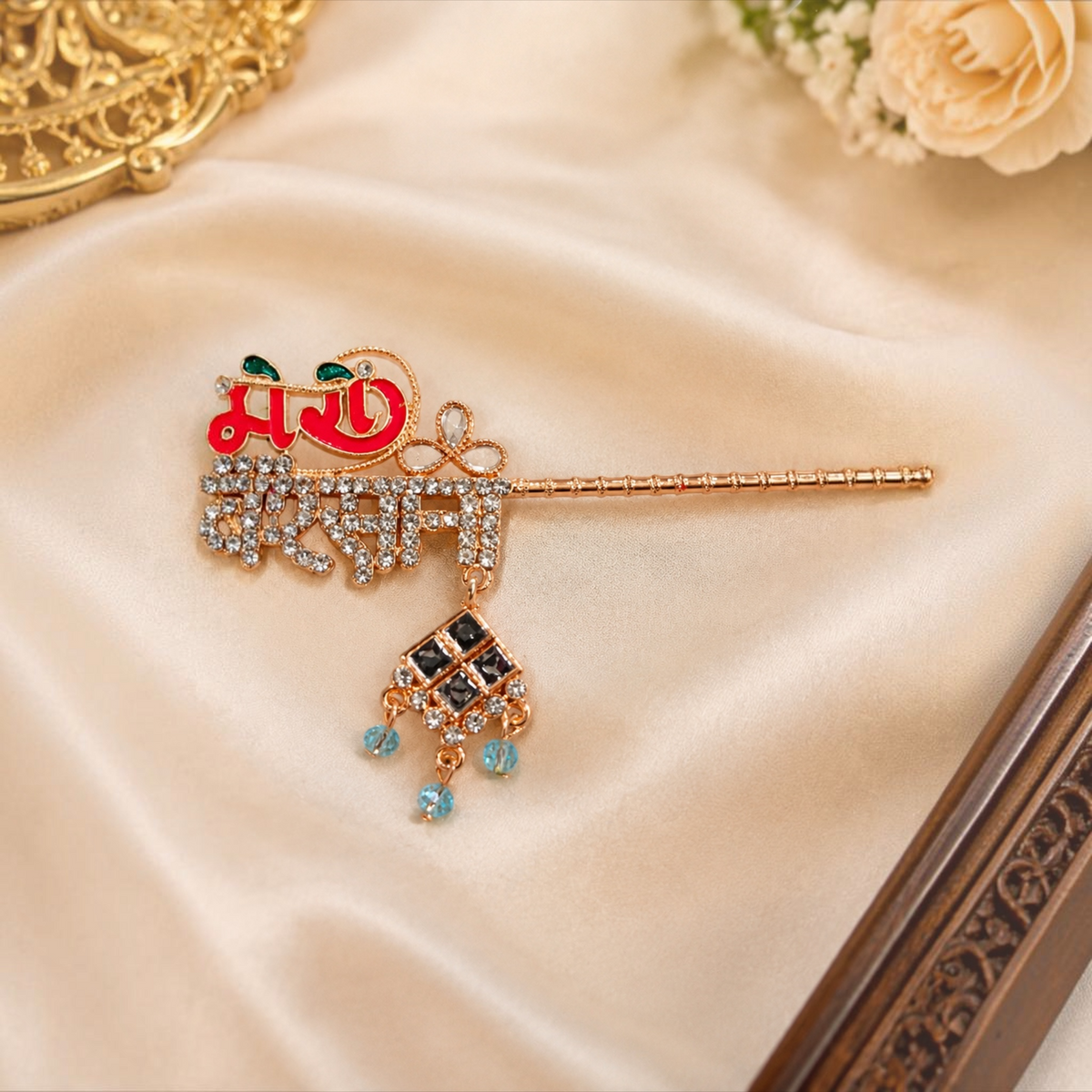 Designer Flute for Laddu Gopal Ji – Heavy Decorated Jarkan & Krishna Shringar Special - Mero Barsana