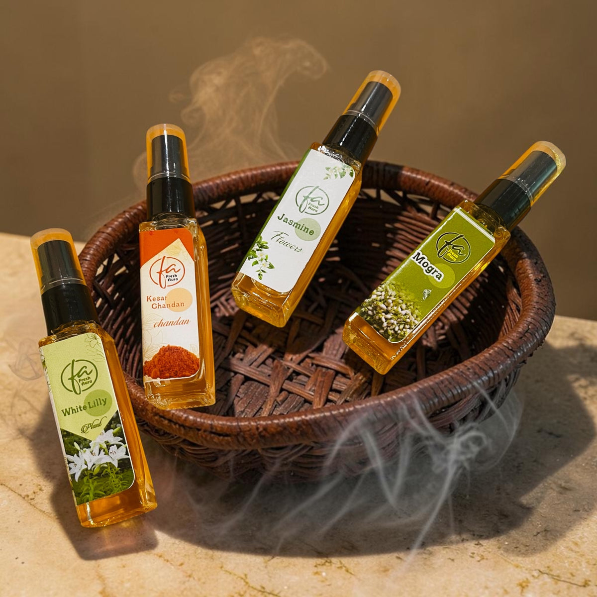 Pure Essence Pooja Attar Set of 4
