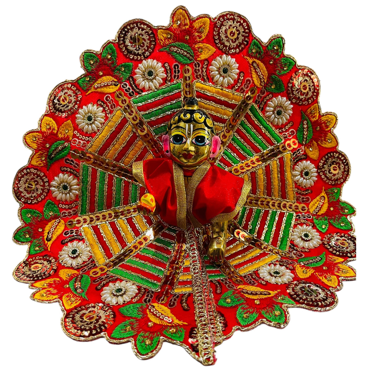 Designer Heavy Embroidery Dress for Laddu Gopal Ji | Premium Washable Poshak (Festive Special)