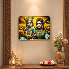 Radha Krishna Photo Frame – 10 × 12 Inch | Wall Hanging