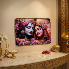 Radha Krishna Photo Frame – 10 × 12 Inch | Wall Hanging