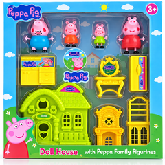 Doll House Play Set with Family Figurines, Furniture & Accessories | Pretend Play House Toy Set for Kids 3+ Years