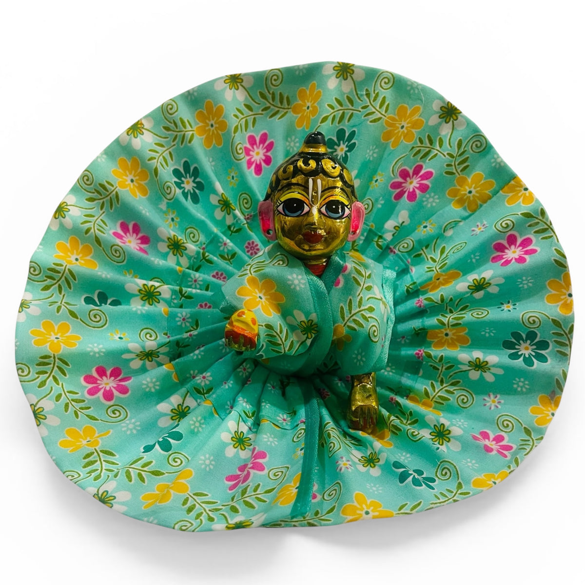 Madhav Collections Laddu Gopal Ji Cotton Dress – Soft Printed Design | Comfortable & Washable Poshak for Daily Use
