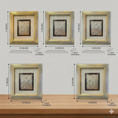 10 x 12 Inch Silver Shiv Parivar Decorated Frame – Wall Hanging