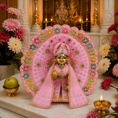 Heavy Designer Laddu Gopal Ji Poshak with Pagdi & Patka – Janmashtami Special - Pink