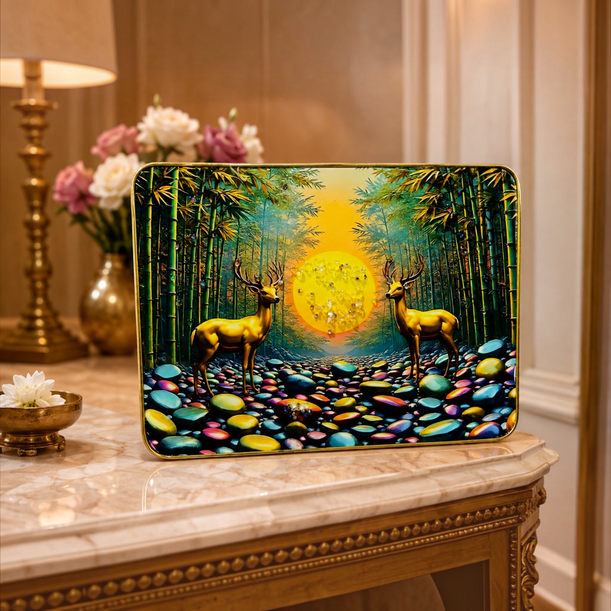 Deer Decorative Wall Frame – 10×12 Inch | Elegant Home Décor & Wall Art