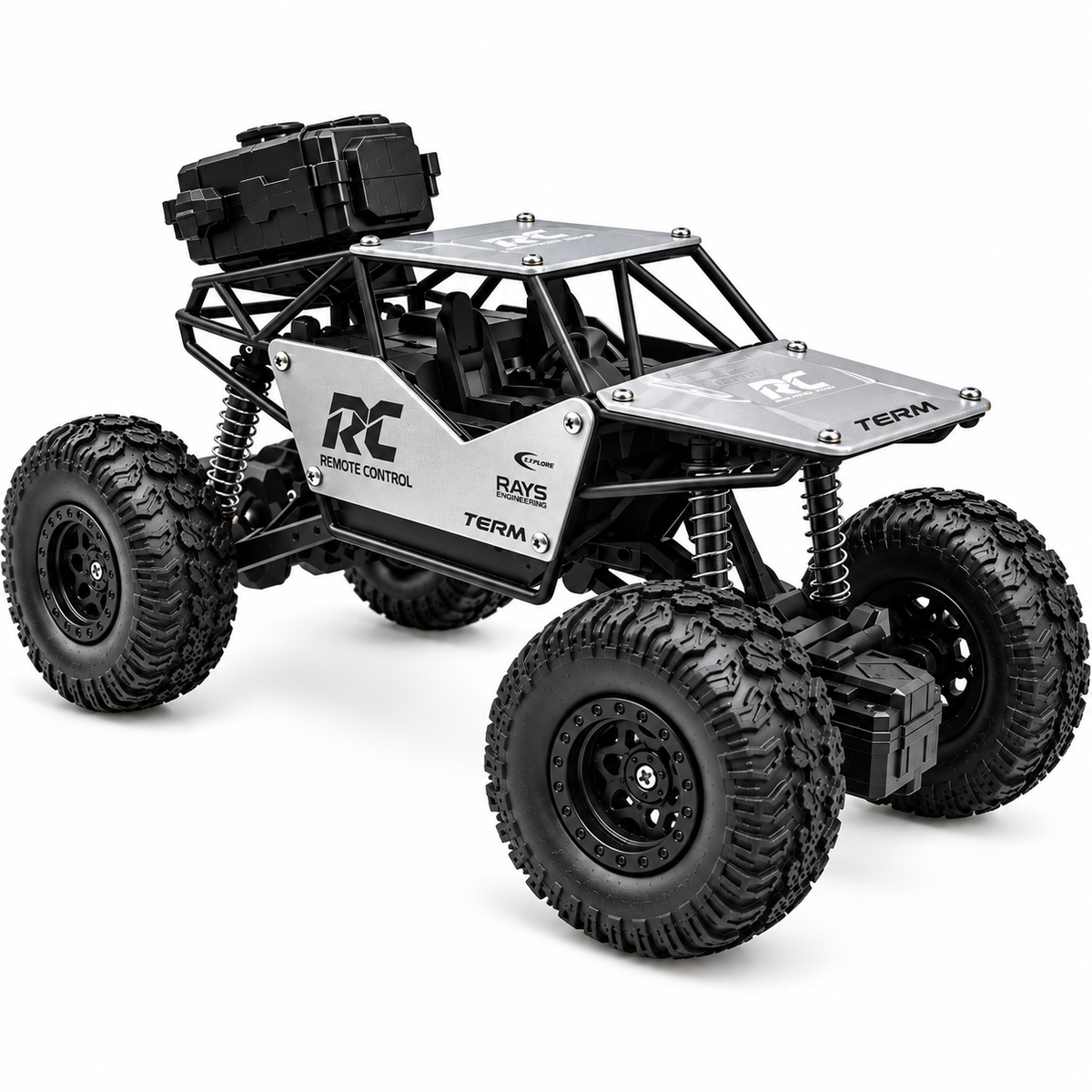 Mini RC Rock Crawler Toy Car for Kids - Silver
