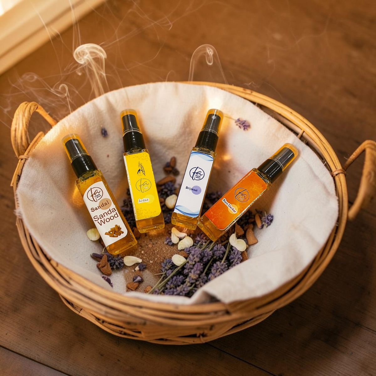 Premium Quality Pooja Attar Set of 4 | Natural Fragrance Collection