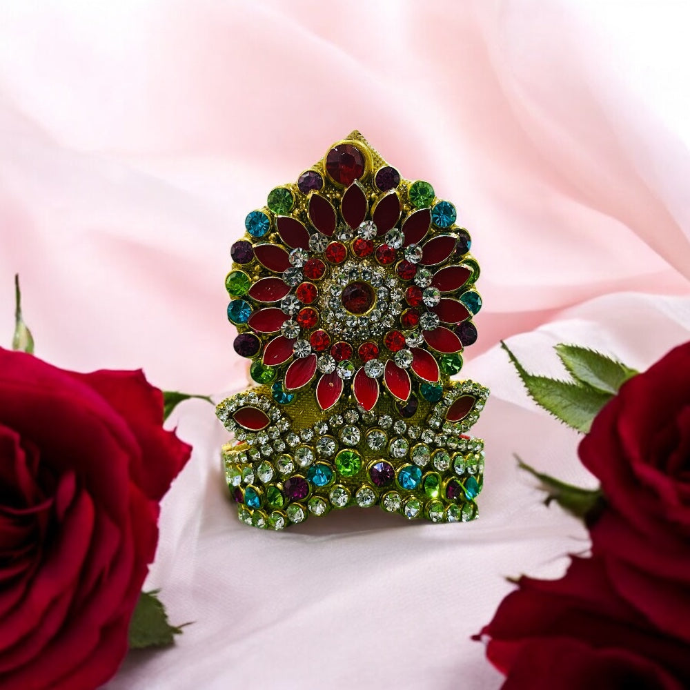 Fancy Zari Mukut for Laddu Gopal Ji – Adjustable Size 4 to 7 | Traditional Crown